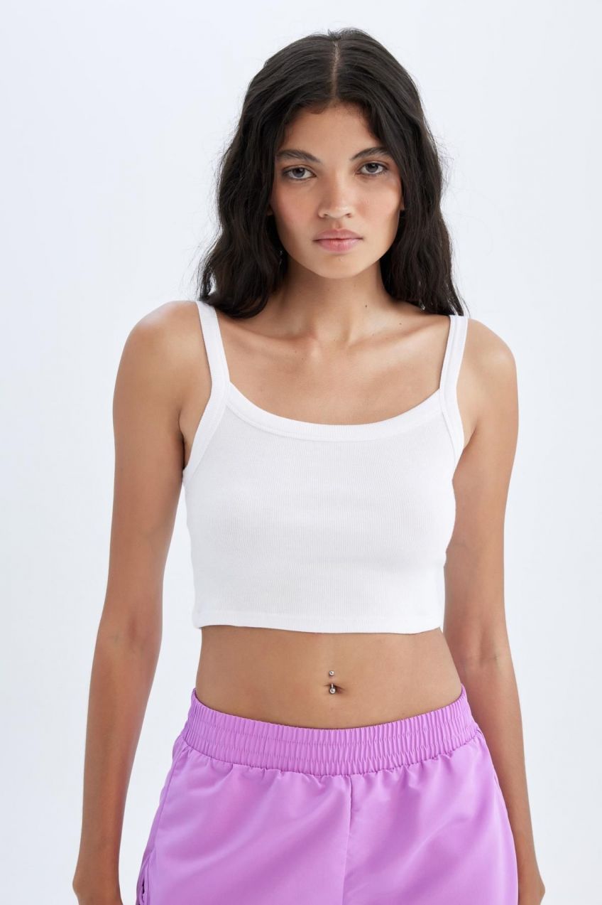 DEFACTO Fall in Love Regular Fit Ribbed Undershirt