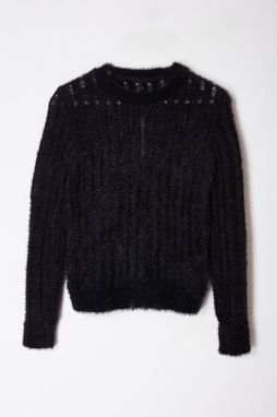 Trendyol Black Thin Transparent Knitwear Sweater