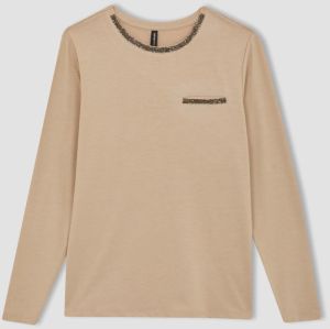 DEFACTO Regular Fit Crew Neck Long Sleeve T-Shirt