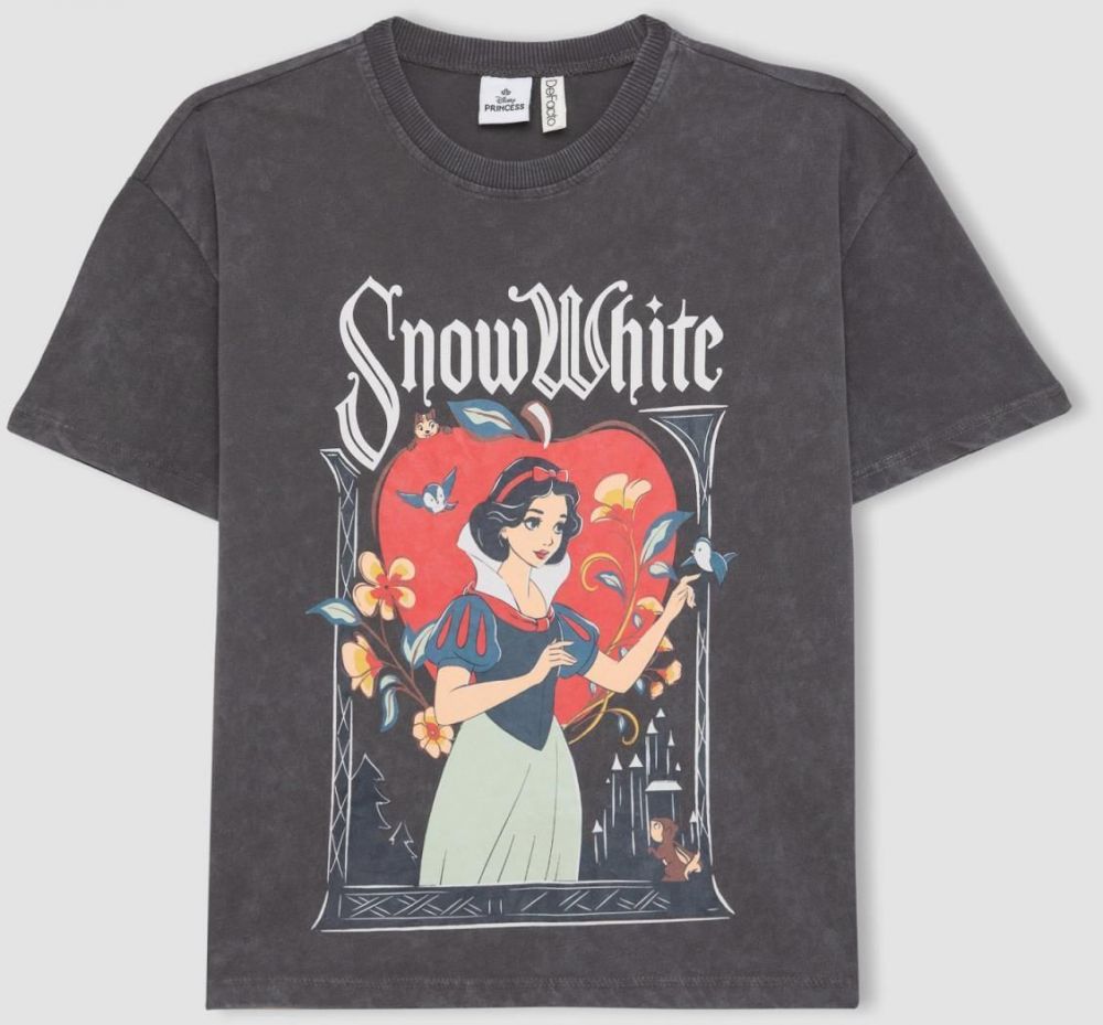 DEFACTO Girls Disney Princess Relax Fit Short Sleeve T-Shirt