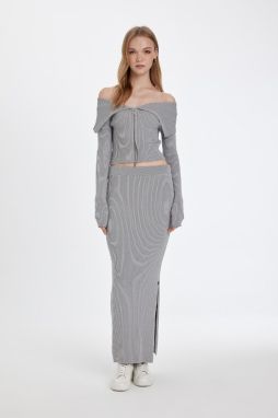 DEFACTO Slim Fit Slit Maxi Skirt