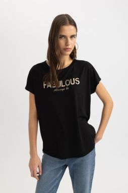 DEFACTO Crew Neck Printed Short Sleeve T-Shirt