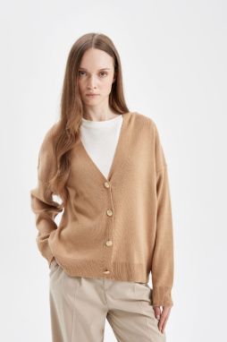 DEFACTO Relax Fit V-Neck Cardigan