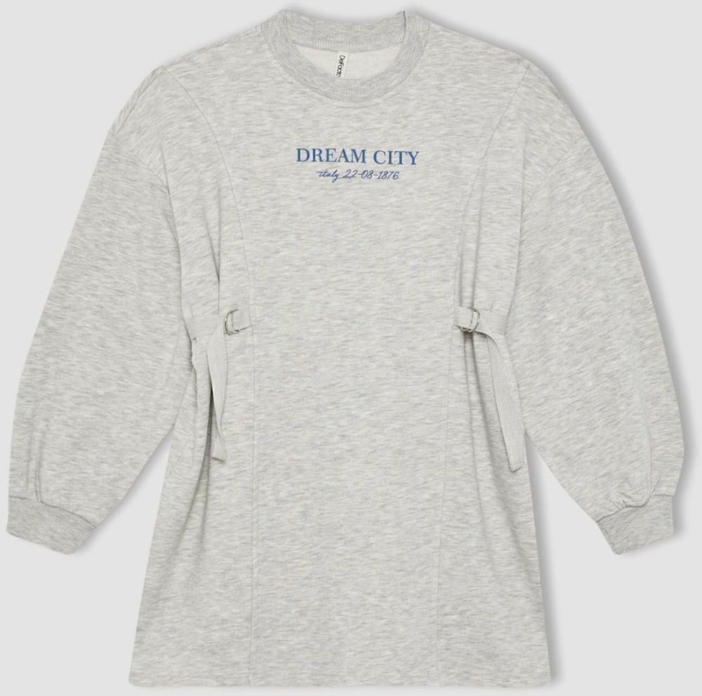 DEFACTO Girl's Printed Sweat Dress