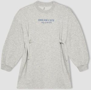 DEFACTO Girl's Printed Sweat Dress