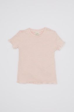 DEFACTO Baby Girl Striped Ribbed Camisole Short Sleeve T-Shirt