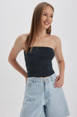 DEFACTO Cool Fitted Ribbed Camisole Washed Pale Effect Undershirt