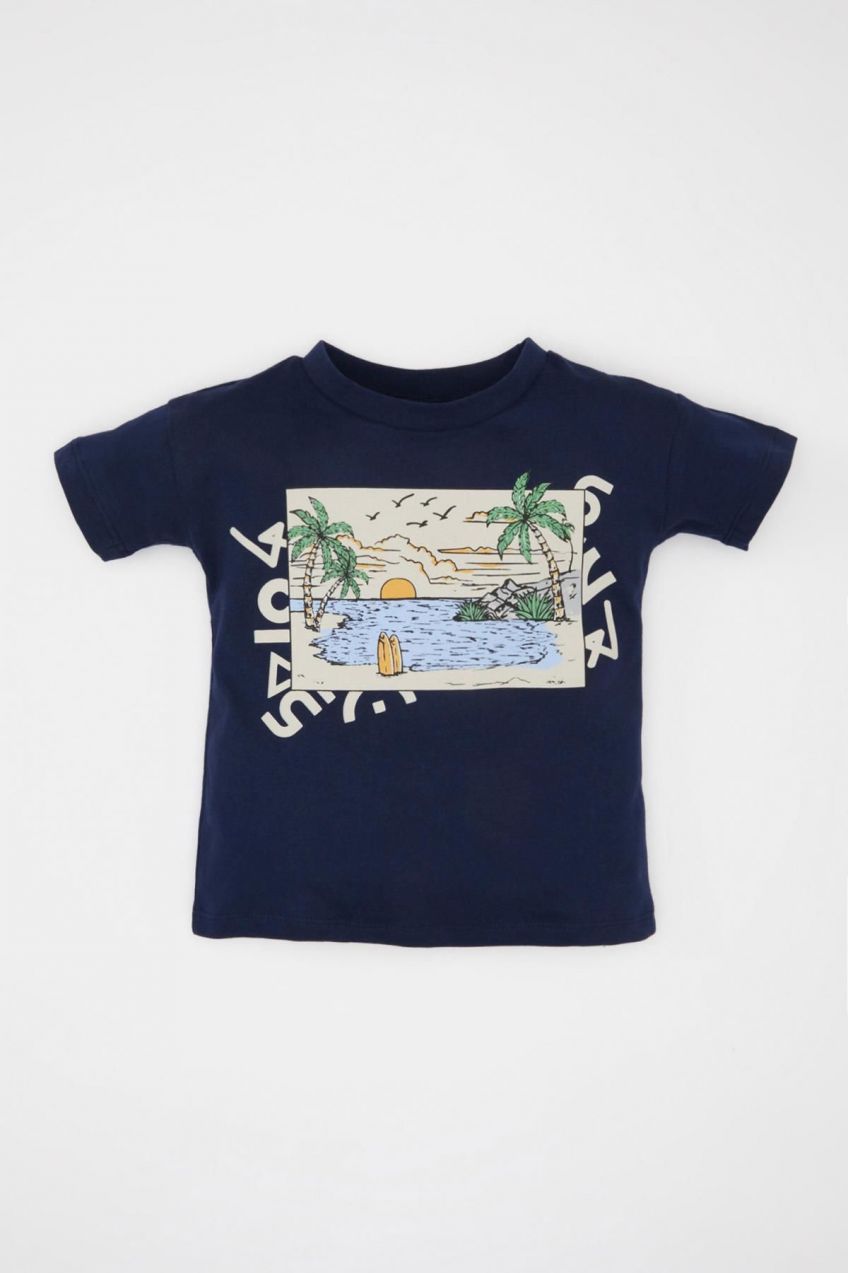 DEFACTO Baby Boy Printed Short Sleeve T-Shirt