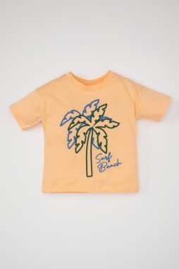 DEFACTO Baby Boy Palm Tree Printed Short Sleeve T-Shirt