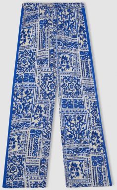 DEFACTO Wide Leg Patterned Pocket High Waist Wide Leg Moroccan Trousers