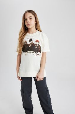 DEFACTO Girls Harry Potter Oversize Fit Short Sleeve T-Shirt