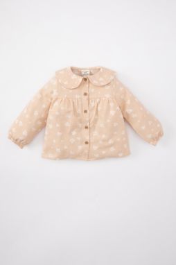 DEFACTO Baby Girl Bebe Collar Twill Long Sleeve Shirt