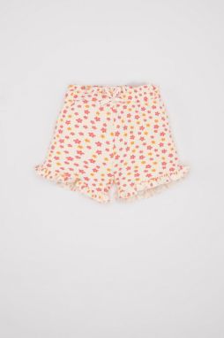 DEFACTO Baby Girl Floral Waffle Shorts