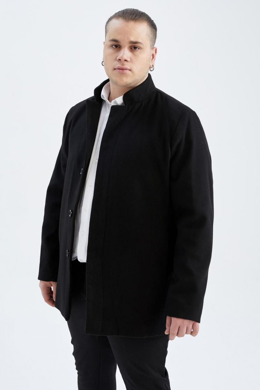 DEFACTO Slim Fit Stand Collar Coat