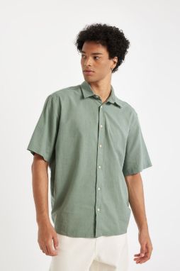DEFACTO Relax Fit Poplin Short Sleeve Shirt