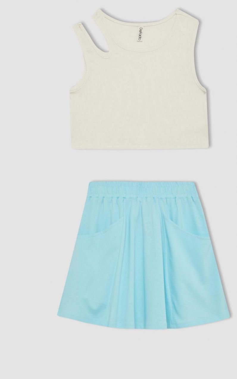 DEFACTO Girl's Athlete Skirt 2-Piece Set