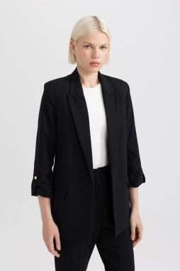 DEFACTO Regular Fit Jacket Collar Basic Blazer Jacket