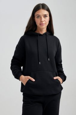 DEFACTO Relax Fit Thick Hooded Sweatshirt