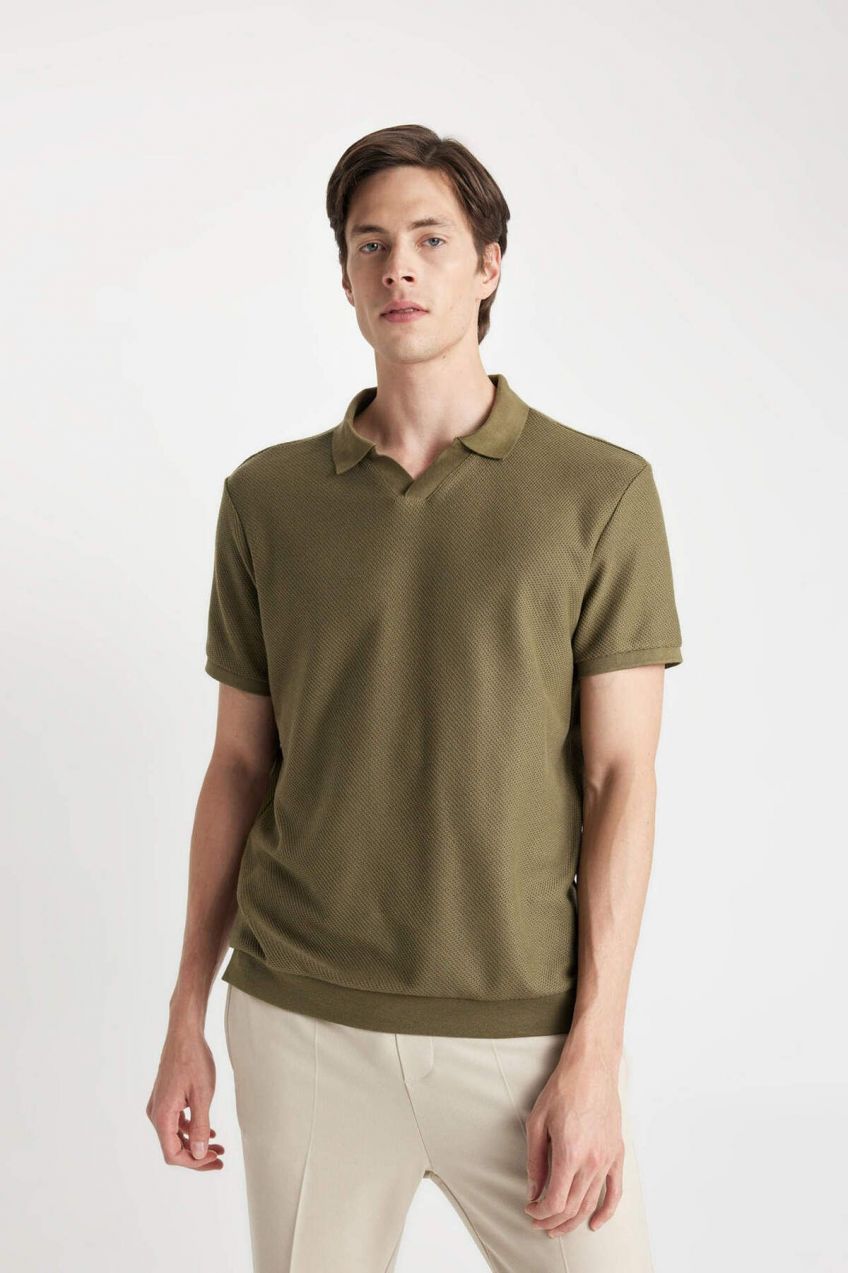 DEFACTO Regular Fit Polo Neck Short Sleeve T-Shirt