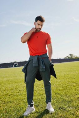 DEFACTO Fit Slim Fit Double Pocket Standard Leg Scuba Diving Fabric Jogger Sweatpants