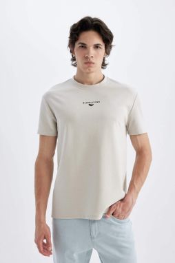DEFACTO Regular Fit Crew Neck Printed Cotton T-Shirt