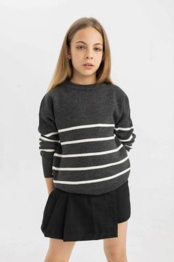 DEFACTO Girl's Crew Neck Knitwear Sweater