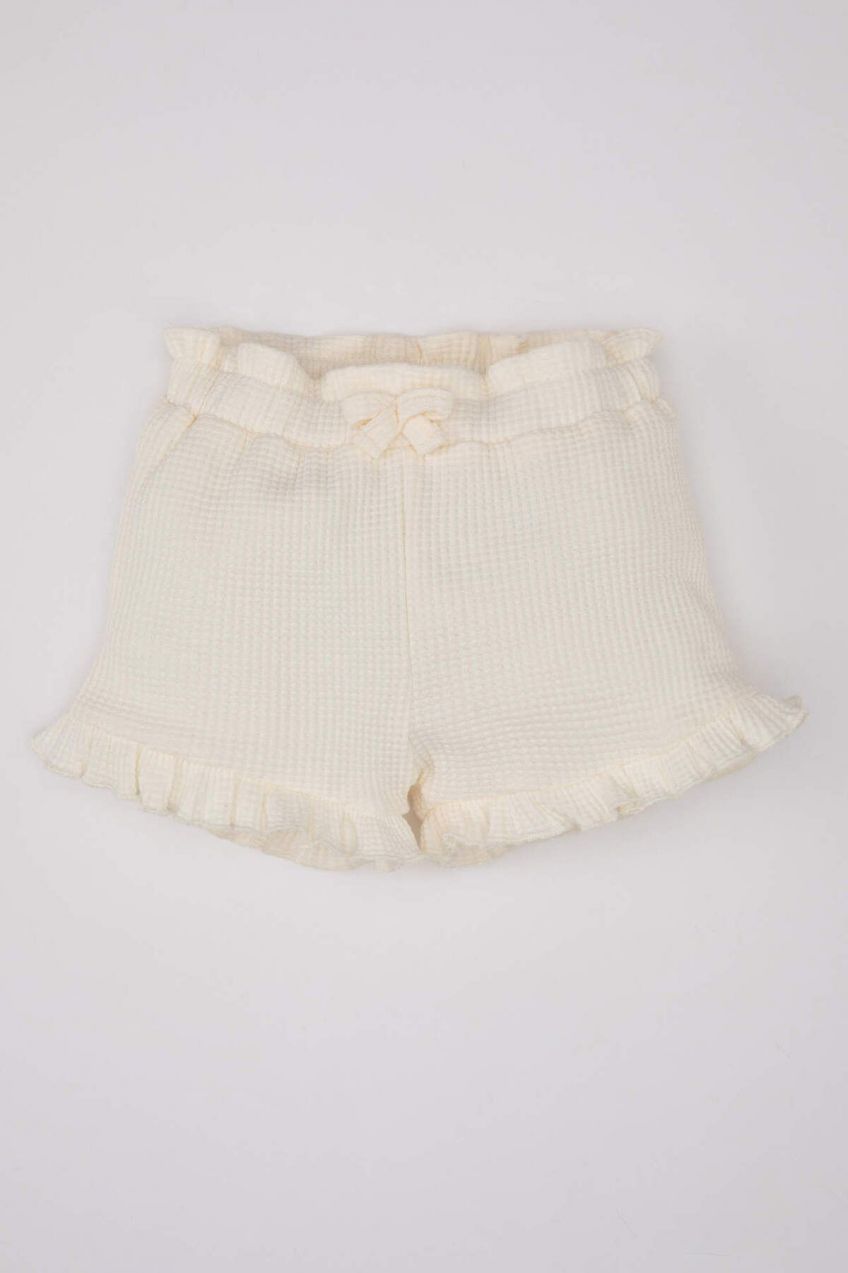 DEFACTO Baby Girl Comfort Fit Waffle Shorts