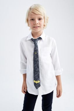 DEFACTO Boys' Back to School Oxford Long Sleeve Shirt