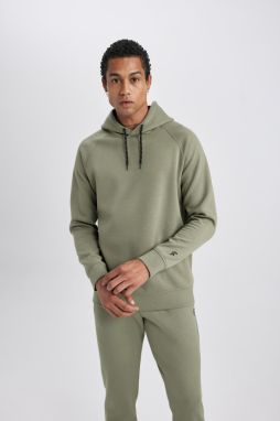 DEFACTO Fit Standard Fit Hooded Scuba Diving Fabric Athlete Sweatshirt