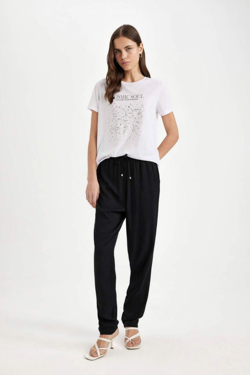 DEFACTO Pocket Elastic Waist Woven Trousers
