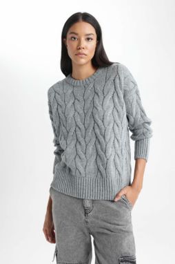 DEFACTO Oversize Fit Crew Neck Sweater