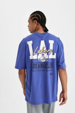 DeFactoFit NBA Los Angeles Lakers Oversize Fit Crew Neck Short Sleeve T-Shirt