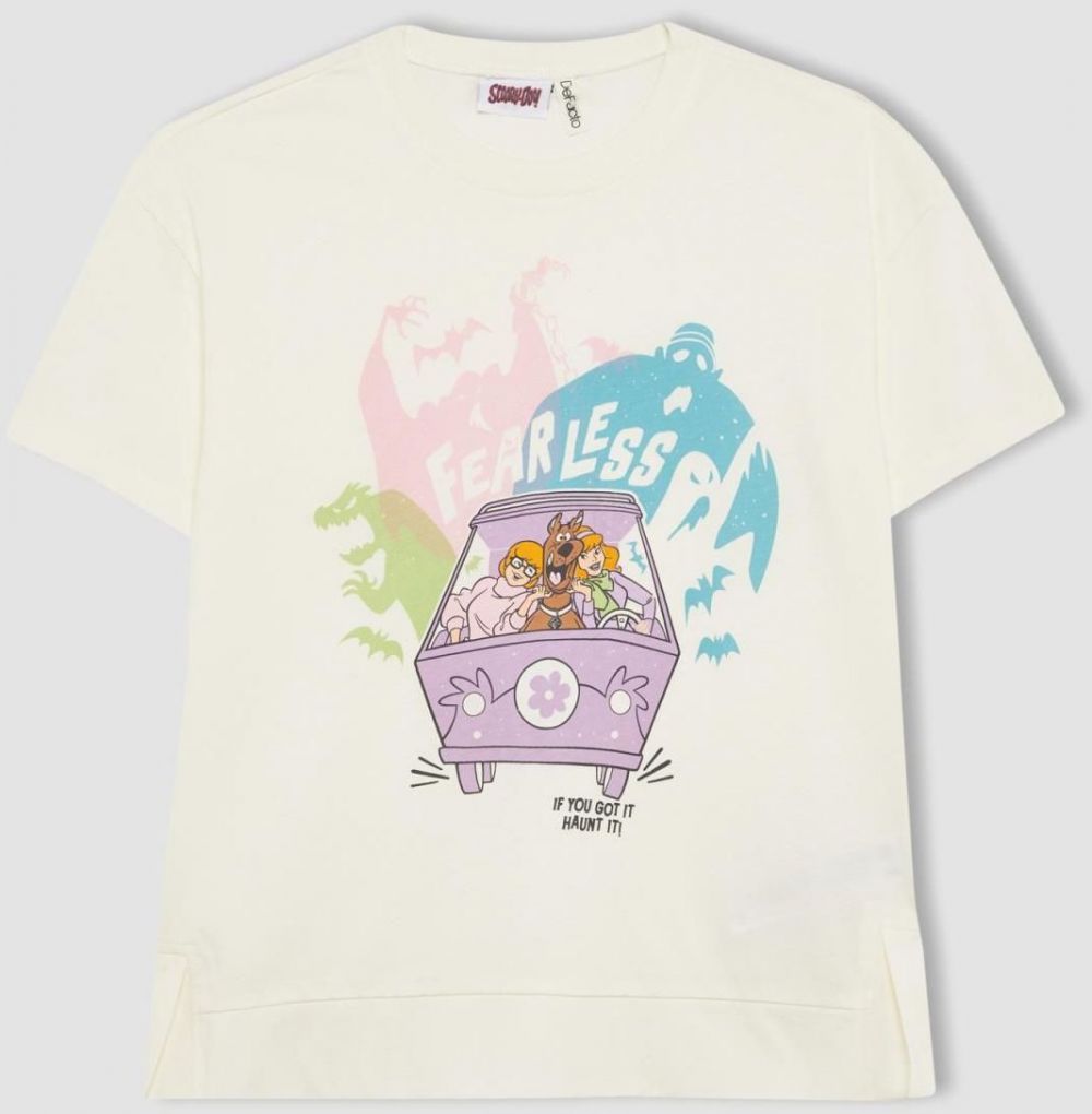 DEFACTO Girls Scooby Doo Oversize Fit Short Sleeve T-Shirt