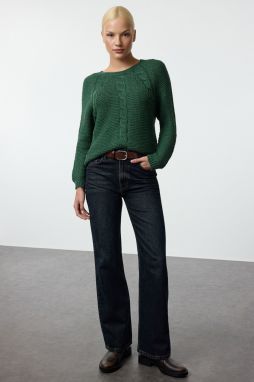 Trendyol Emerald Green Hair Knit Seamless Knitwear Sweater