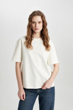 DEFACTO Relax Fit Crew Neck Premium Short Sleeve T-Shirt