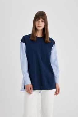 DEFACTO Regular Fit Long Sleeve Sweatshirt Tunic