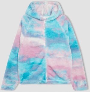 DEFACTO Fit Standard Fit Plush Hooded Cardigan