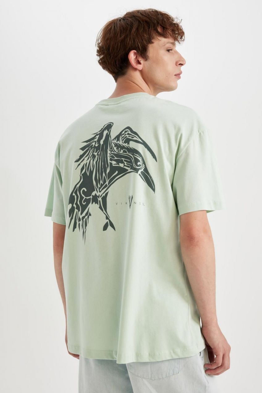 DEFACTO Vikings Boxy Fit Crew Neck Short Sleeve T-Shirt