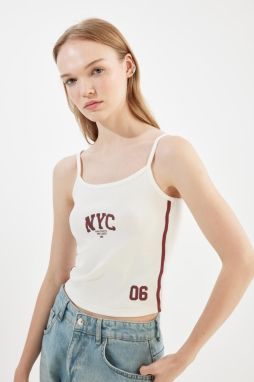 DEFACTO Cool Fitted Printed Ribbed Undershirt