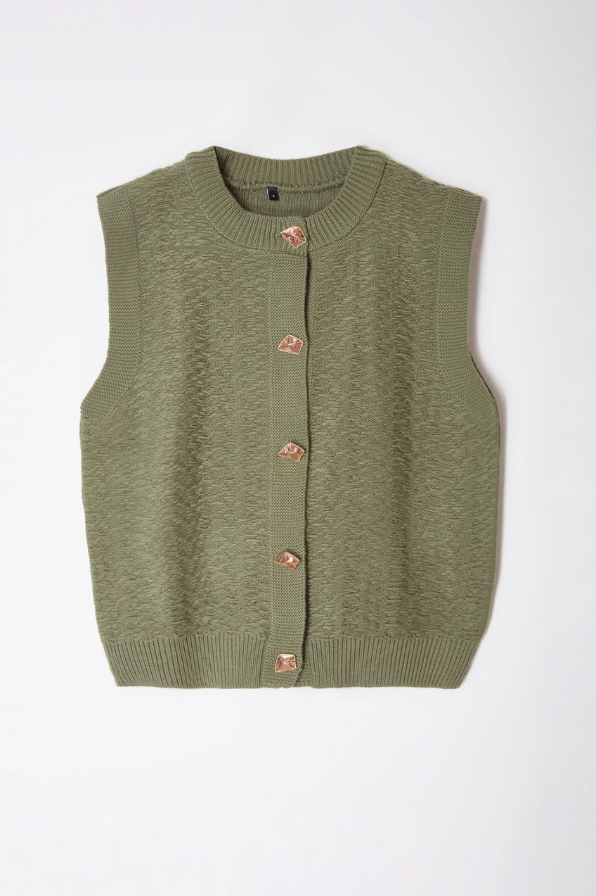 Trendyol Mint Crew Neck Fitted Vest