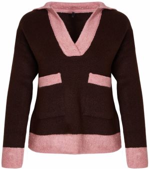 Trendyol Brown Color Block Knitwear Sweater