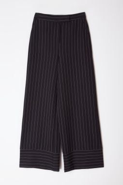 Trendyol Black Striped Wide Leg Trousers