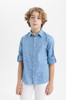 DEFACTO Boys Polo Neck Long Sleeve Shirt