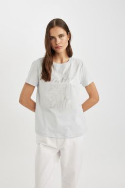 DEFACTO Regular Fit Crew Neck Printed Short Sleeve T-Shirt