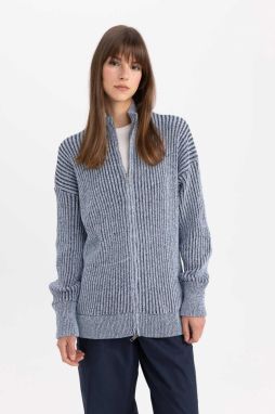DEFACTO Regular Fit Half Turtleneck Cardigan