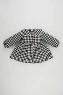 DEFACTO Baby Girl Checkered Long Sleeve Flannel Dress