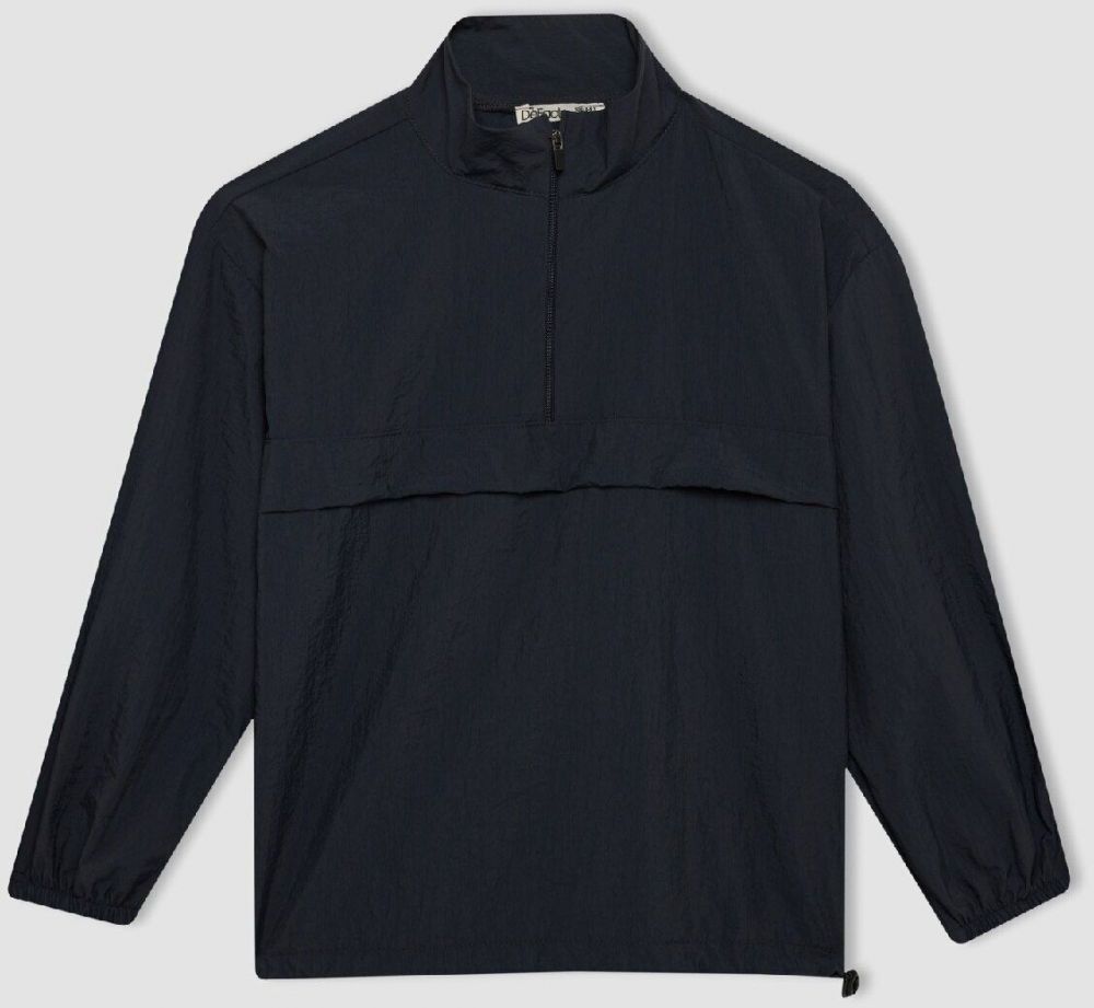 DEFACTO Boy Oversize Fit Zipper Collar Parachute Long Sleeve Shirt