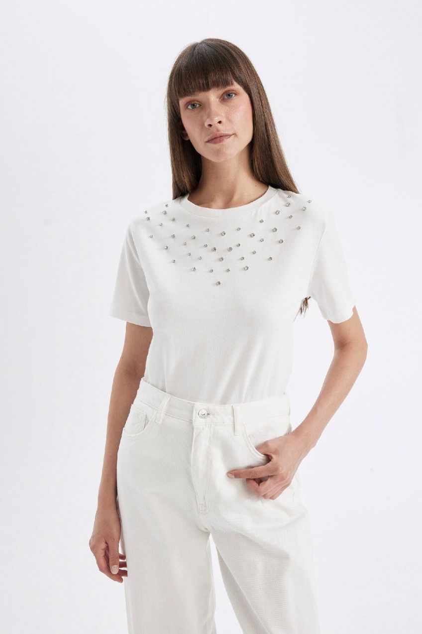 DEFACTO Regular Fit Crew Neck Short Sleeve T-Shirt