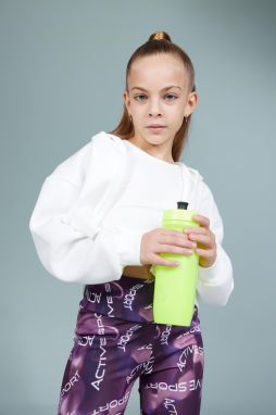 DEFACTO Girl's Hooded Zippered Sweatshirt