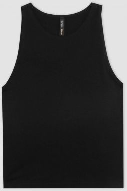 DEFACTO Slim Fit Barbell Neck Black Undershirt